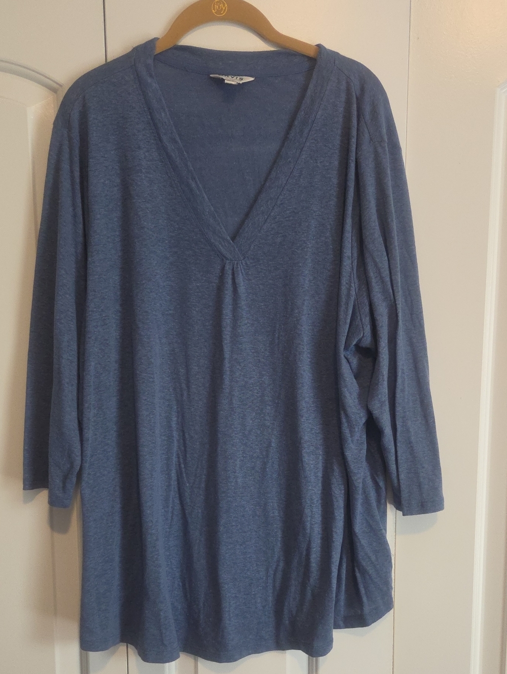 Orvis Women's Heather Indigo V-Neck Tunic Top
